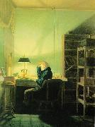 Georg Friedrich Kersting Lesender Mann beim Lampenlicht Sweden oil painting artist